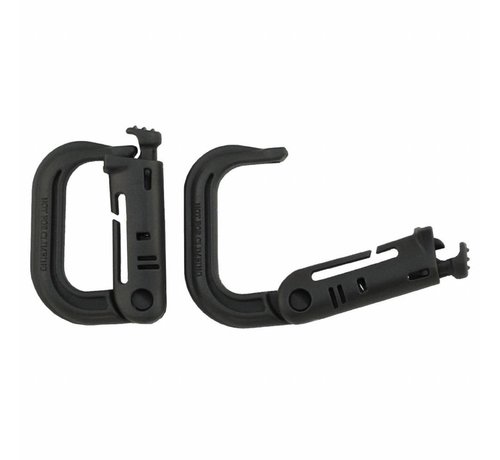 MFH MFH - Carabiner  -  Plastic  -  "MOLLE"  -  OD groen  -  2-pack