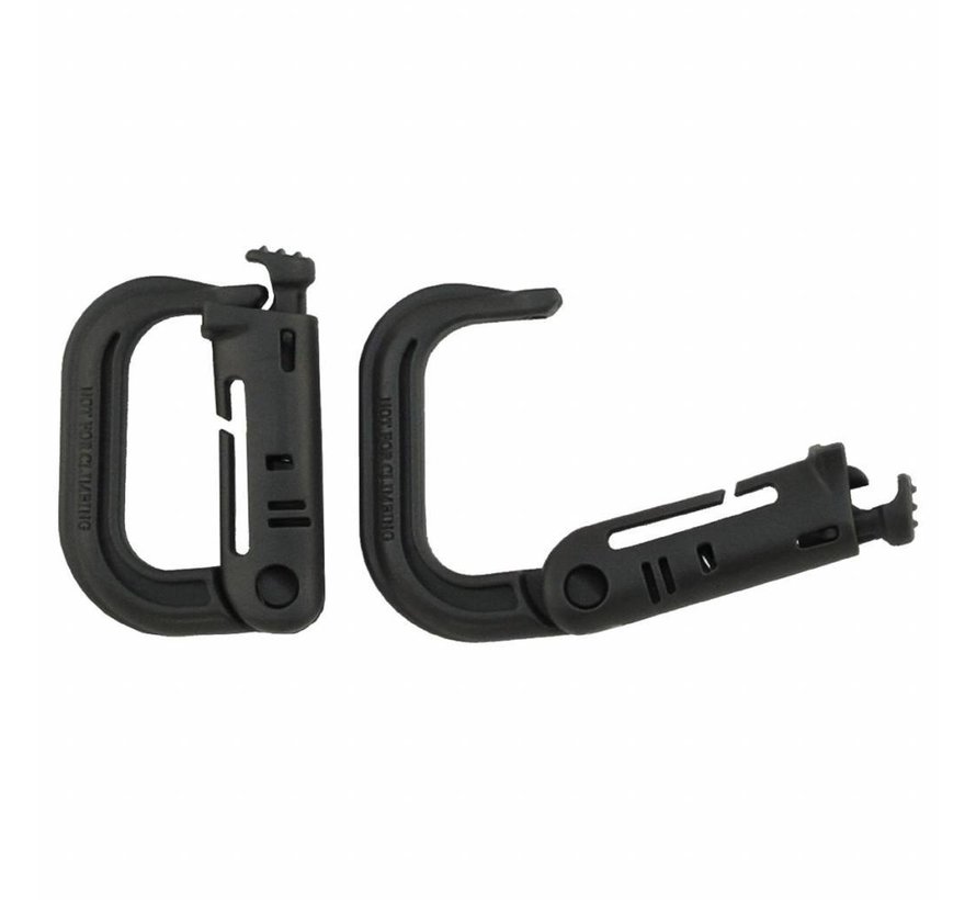 MFH - Karabiner -  Plastik -  "MOLLE" -  oliv -  2er Pack