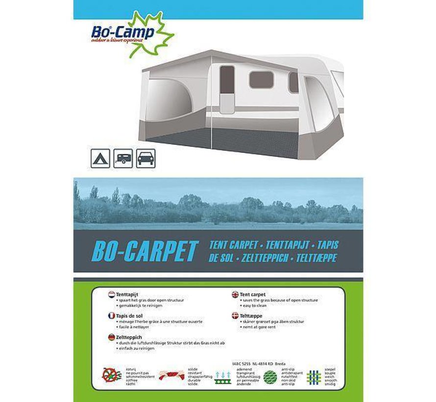 Bo-Camp - Tapis de tente - Bo-Carpet - 2,5 x 3 mètres - Gris