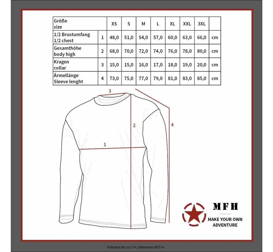 MFH High Defence - US Unterhemd -  Level I -  GEN III -  oliv