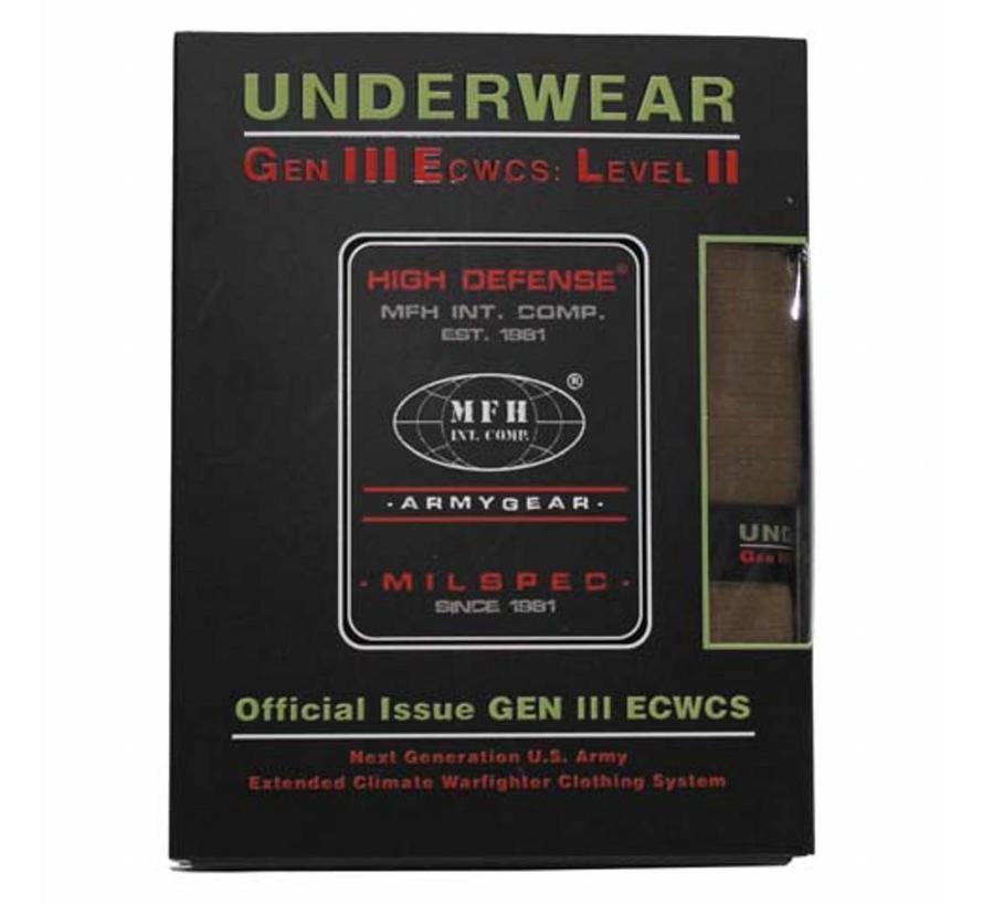 MFH High Defence - Sous-vêtement des États-Unis  -  Niveau I  -  GÉn IAIL  -  Noir