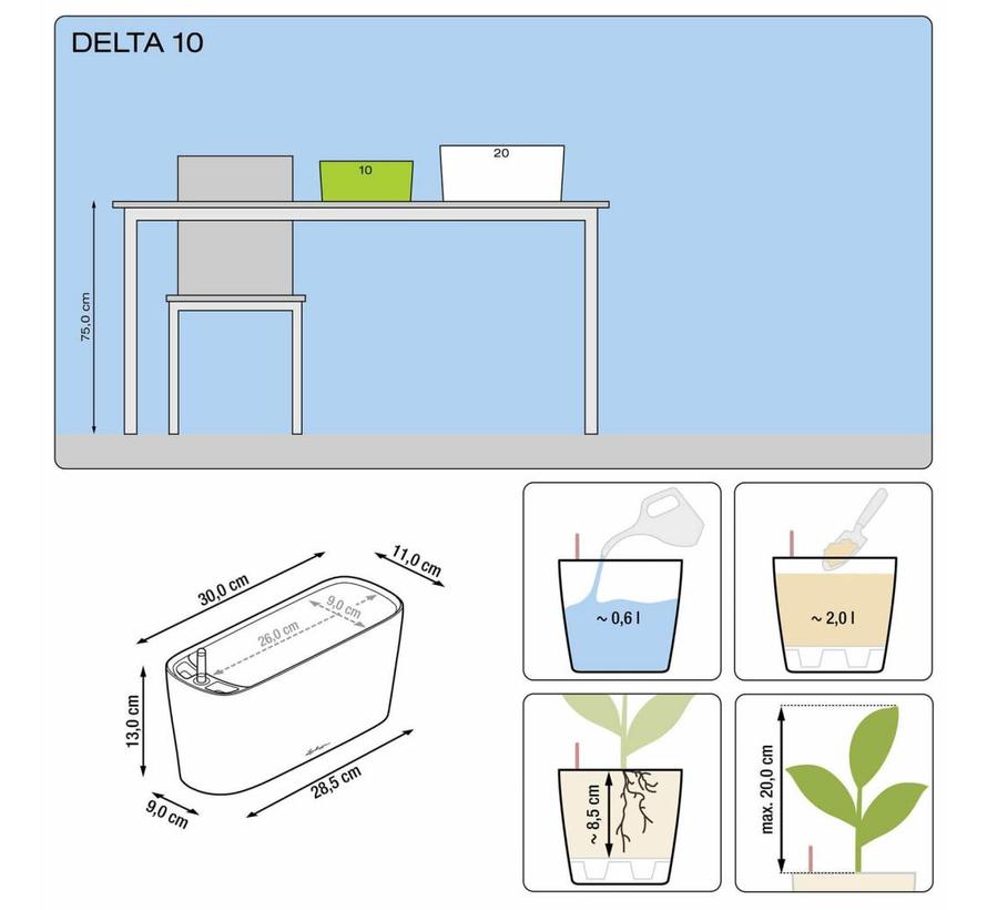 Lechuza- Delta 10 Table planters scarlet red glossy