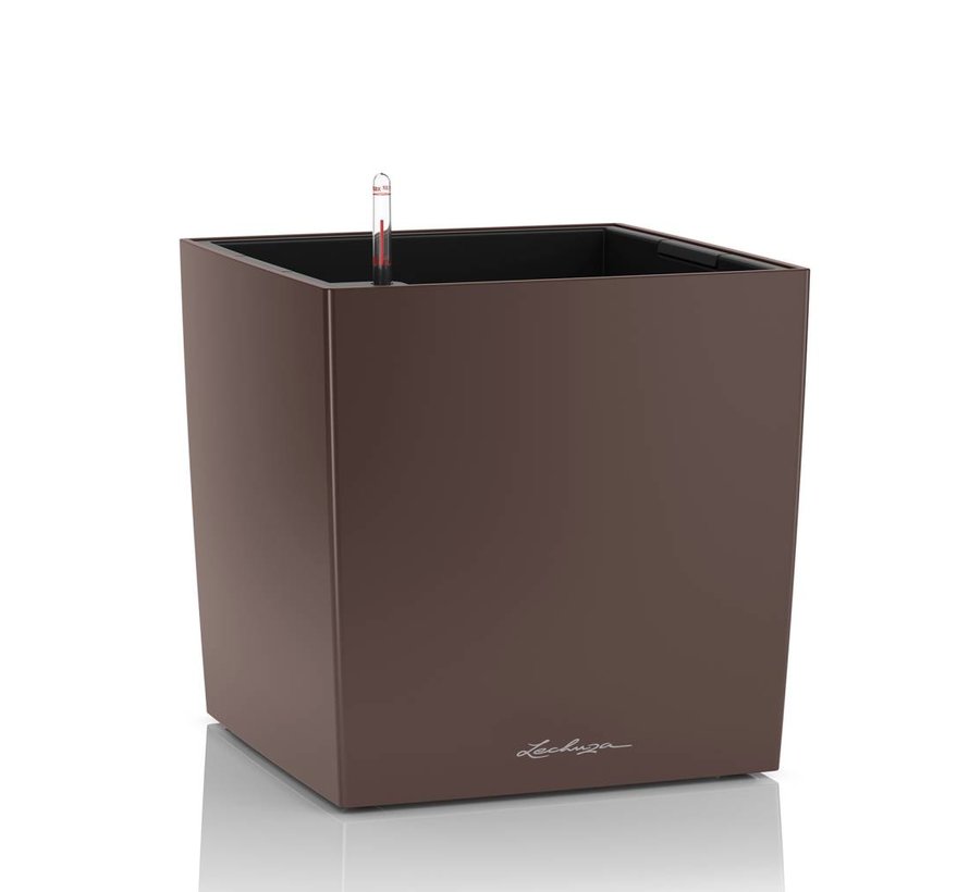 Lechuza- CUBE Premium 50 espresso metallic