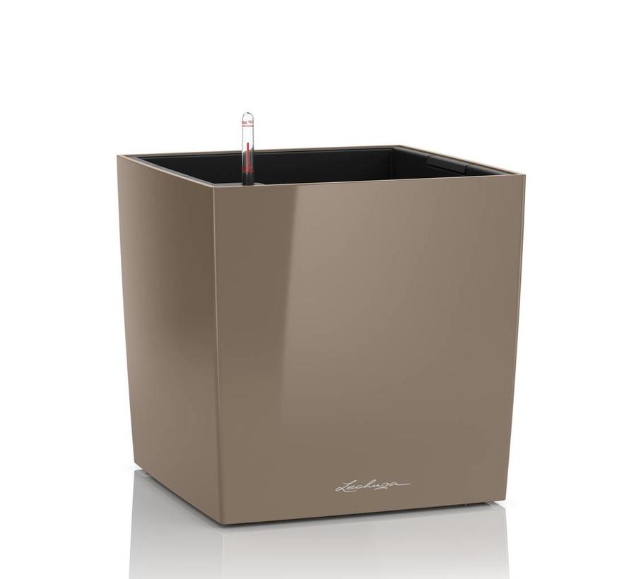 Lechuza- CUBE Premium 30 taupe hoogglans ALL-IN-ONE