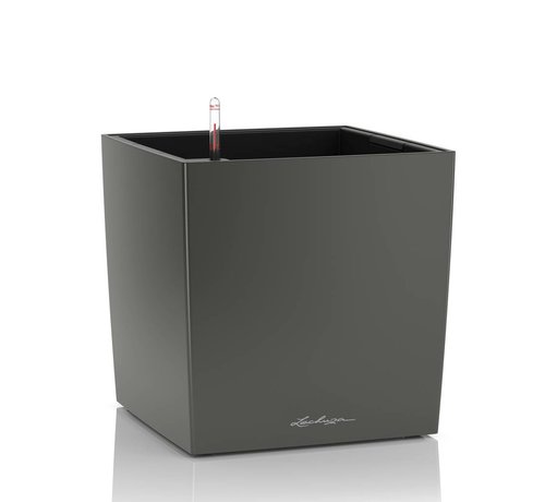 Lechuza Lechuza- CUBE Premium 30 charcoal metallic