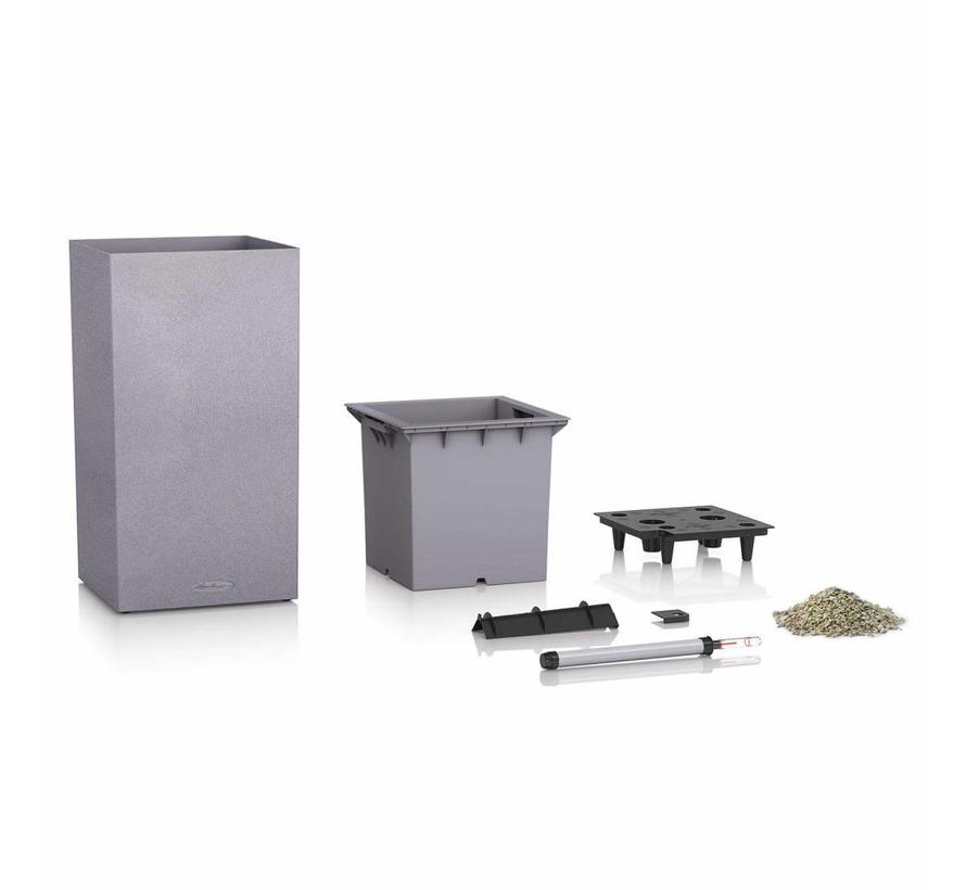 Lechuza - plantenbak CANTO STONE High 30 grafietzwart  ALL-IN-ONE set