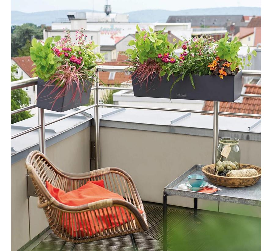 Lechuza - plantenbak BALCONERA COLOR 80 leisteengrijs ALL-IN-ONE set