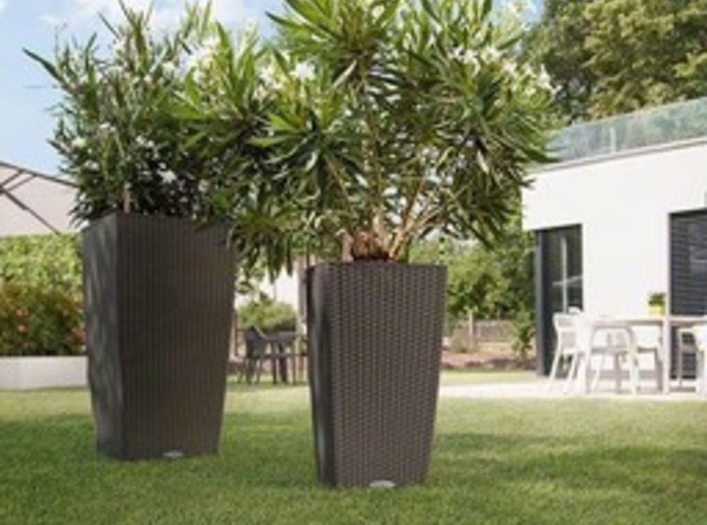 Lechuza Lechuza - plantenbak CUBICO COTTAGE 30 graniet ALL-IN-ONE set