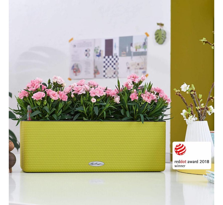 Lechuza - plantenbak BALCONISSIMA - CUBE COLOR Triple Limoengroen ALL-IN-ONE set