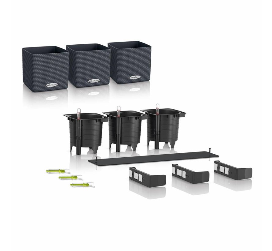 Lechuza - CUBE COLOR Green Wall Home Kit Wit ALL-IN-ONE LEC13398 4008789133984