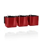 Lechuza - CUBE GLOSSY Green Wall Home Kit Scharlakenrood hoogglans ALL-IN-ONE