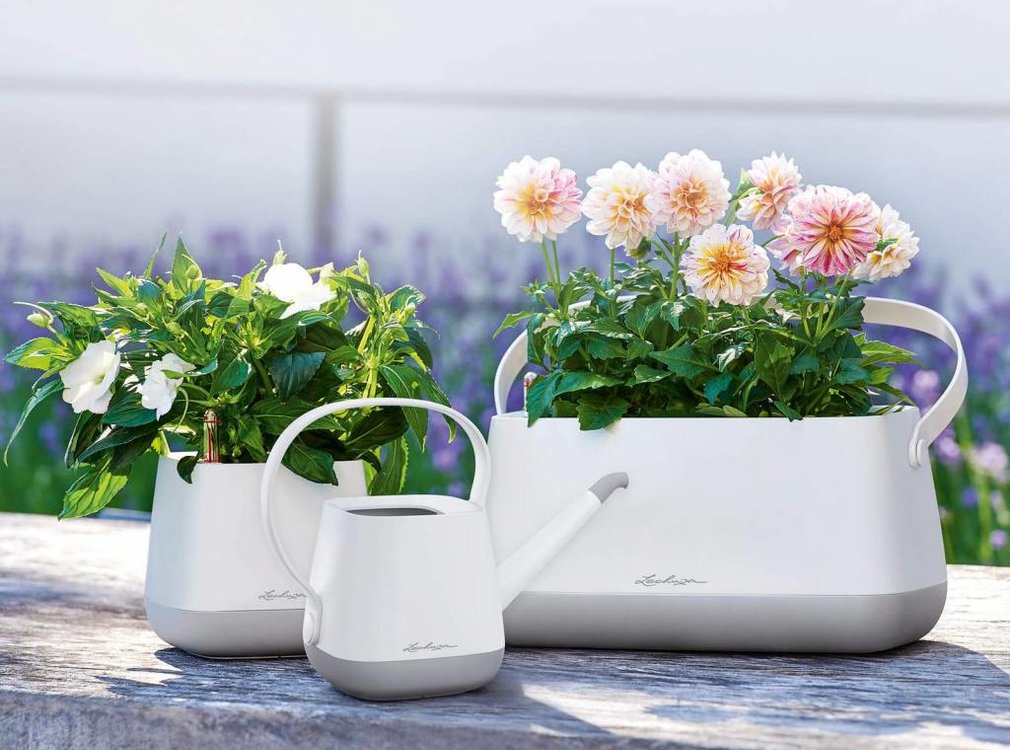 Lechuza Lechuza - YULA watering can white/gray semi-gloss  ALL-IN-ONE