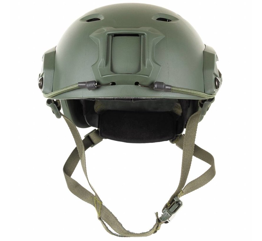 US Helm, FAST-Fallschirmjäger, oliv, Rails, ABS-Kunststoff