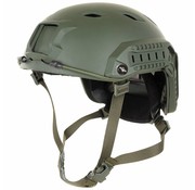 MFH Outdoor US Helm, FAST-Fallschirmjäger, oliv, Rails, ABS-Kunststoff