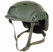 MFH US Helm, FAST-Fallschirmjäger, oliv, Rails, ABS-Kunststoff