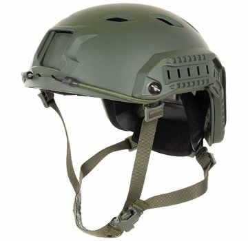 MFH US Helm, FAST-Fallschirmjäger, oliv, Rails, ABS-Kunststoff