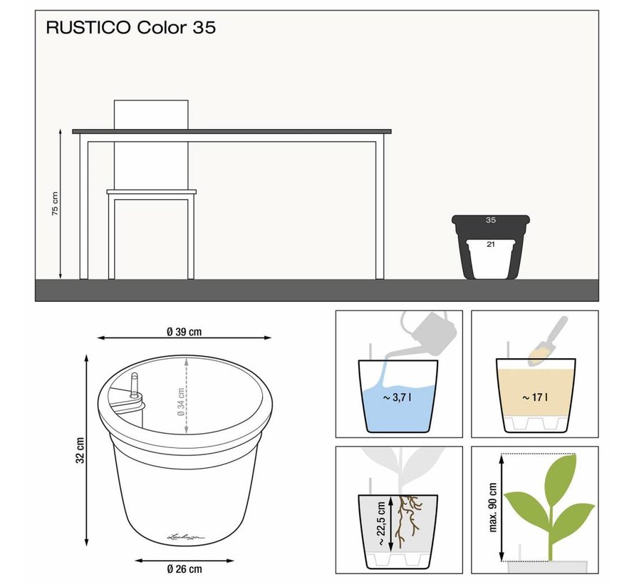 Lechuza - RUSTICO Color 35 Rooibos ALL-IN-ONE LEC15318