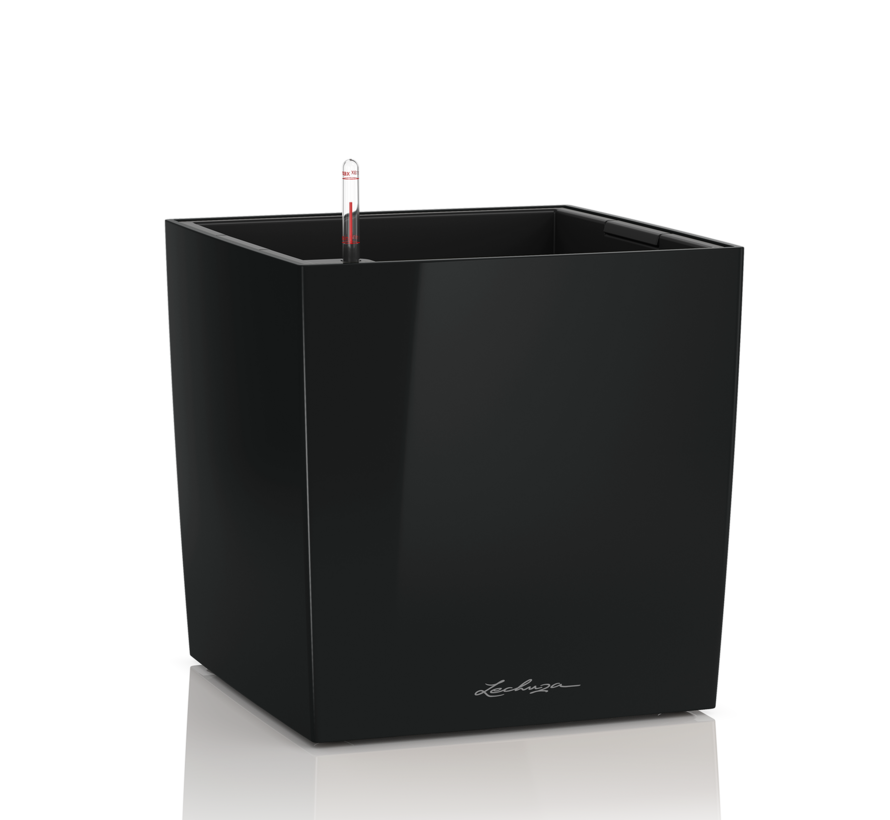 Lechuza- CUBE Premium 30 black glossy