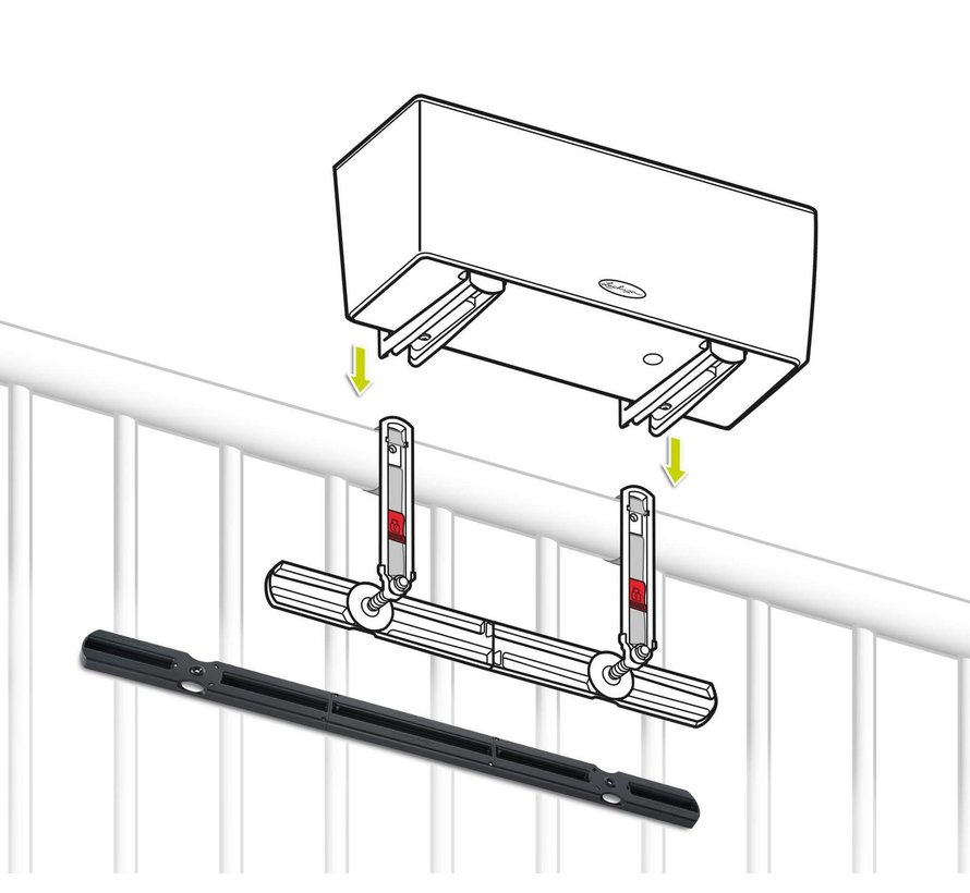 Lechuza- Extension for Balcony brackets black