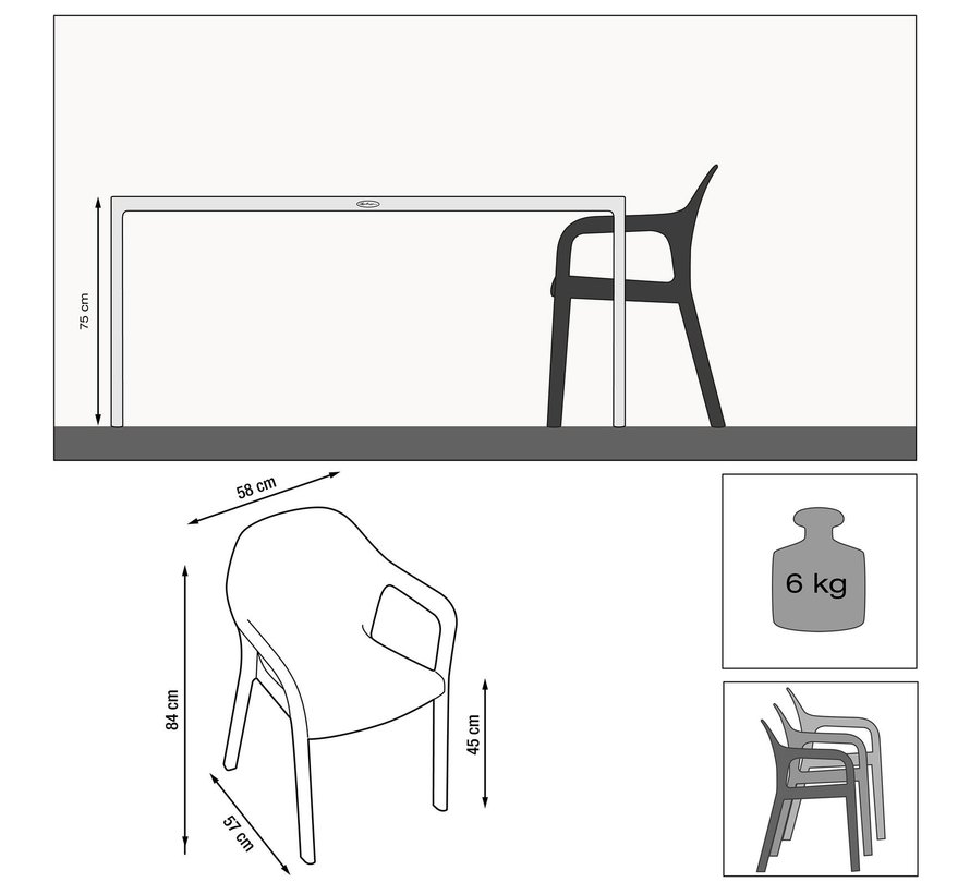 Lechuza - chaise de jardin