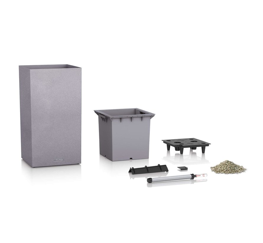 Lechuza - plantenbak CANTO STONE High 40 grafietzwart ALL-IN-ONE set