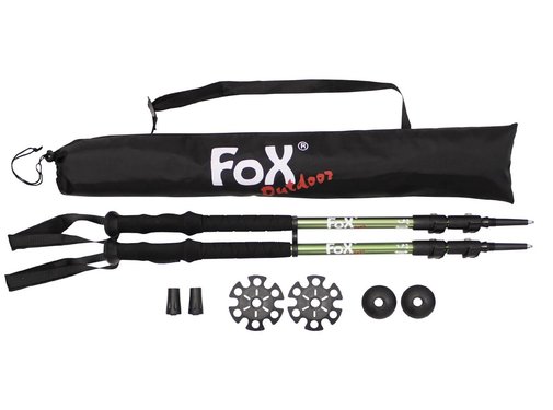 Fox Outdoor Fox Outdoor - Aluminium Trekking  Stokken-  "Lusen"  -  Handvat van schuim