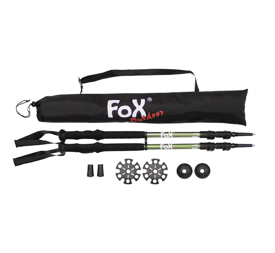 Fox Outdoor - Alu-Trekkingstöcke -  "Lusen" -  Schaumstoff-Griff