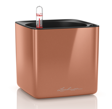 Lechuza Lechuza - CUBE GLOSSY 14 spicy copper highgloss ALL-IN-ONE - WINTEREDITION -