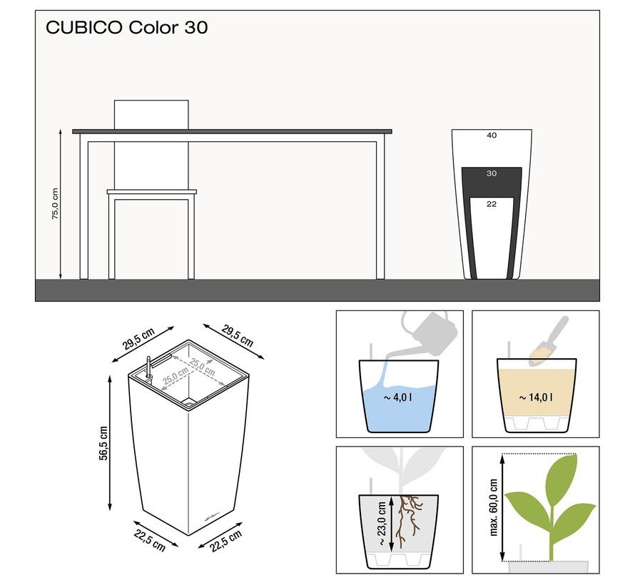 Cubico Color 30  Leisteengrijs ALL-IN-ONE