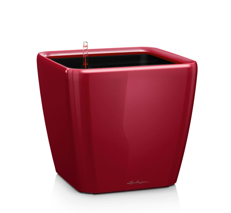 Lechuza - plantenbak QUADRO PREMIUM 28 LS scharlakenrood hoogglans ALL-IN-ONE set