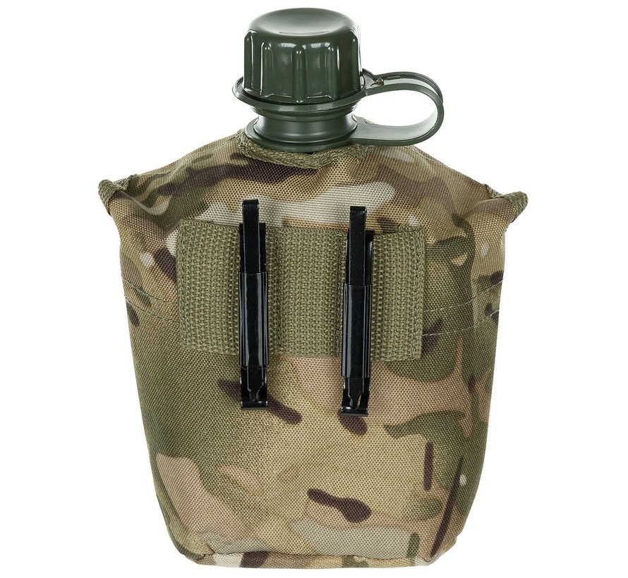 MFH - Gourde plastique US -  1 l -  avec housse -  operation camo