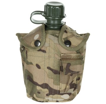 MFH US Army kunststof veldfles, 1 liter, hoes, Operation-camouflage, BPA-vrij