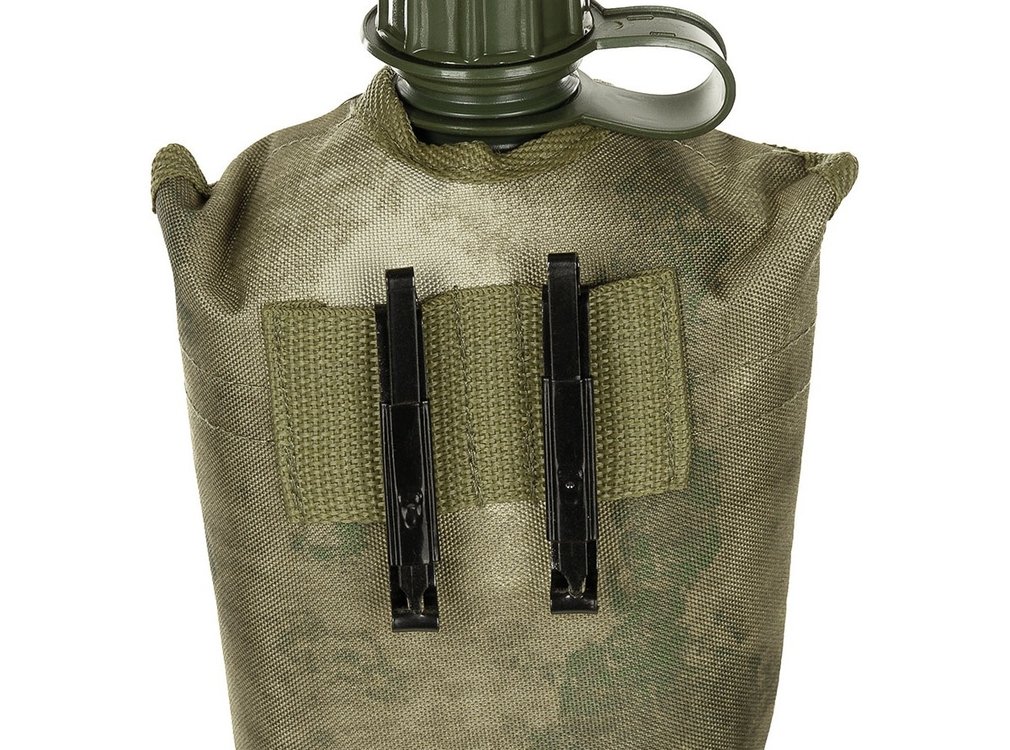 MFH MFH - US Plastikfeldflasche -  1 l -  Hülle -  HDT-camo FG -  BPA-frei
