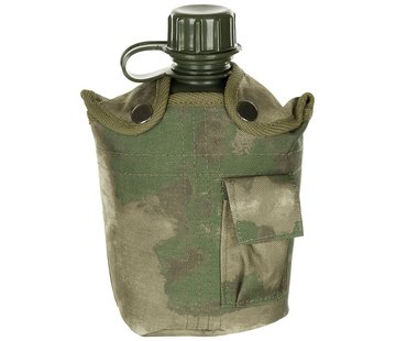 MFH MFH - US Plastikfeldflasche -  1 l -  Hülle -  HDT-camo FG -  BPA-frei