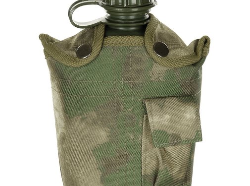 MFH MFH - US Plastikfeldflasche -  1 l -  Hülle -  HDT-camo FG -  BPA-frei