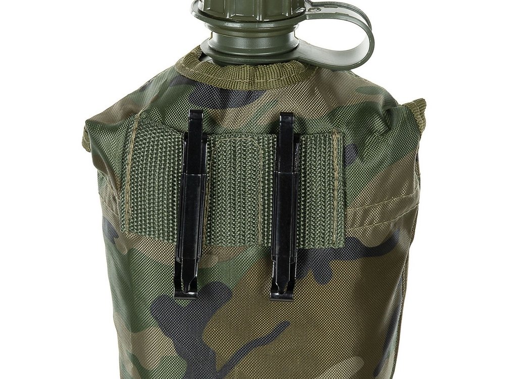 MFH MFH - US Plastikfeldflasche -  1 l -  Hülle -  woodland -  BPA-frei