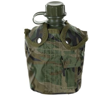 MFH MFH - US Plastikfeldflasche -  1 l -  Hülle -  woodland -  BPA-frei