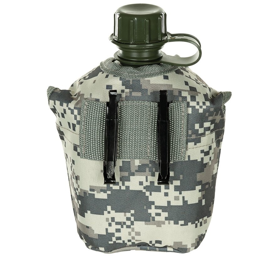 MFH - US Plastikfeldflasche -  1 l -  Hülle -  AT-digital -  BPA-frei