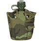 US Army kunststof veldfles, 1 liter, hoes, M 95 CZ camouflage, BPA-vrij