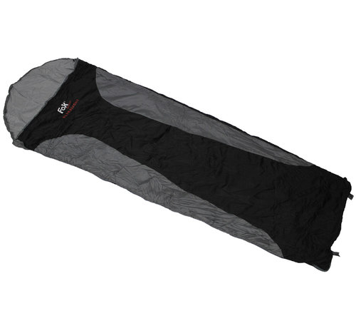 Fox Outdoor Fox Outdoor- Sac de couchage ultraléger noir-gris. Idéal par temps chaud.