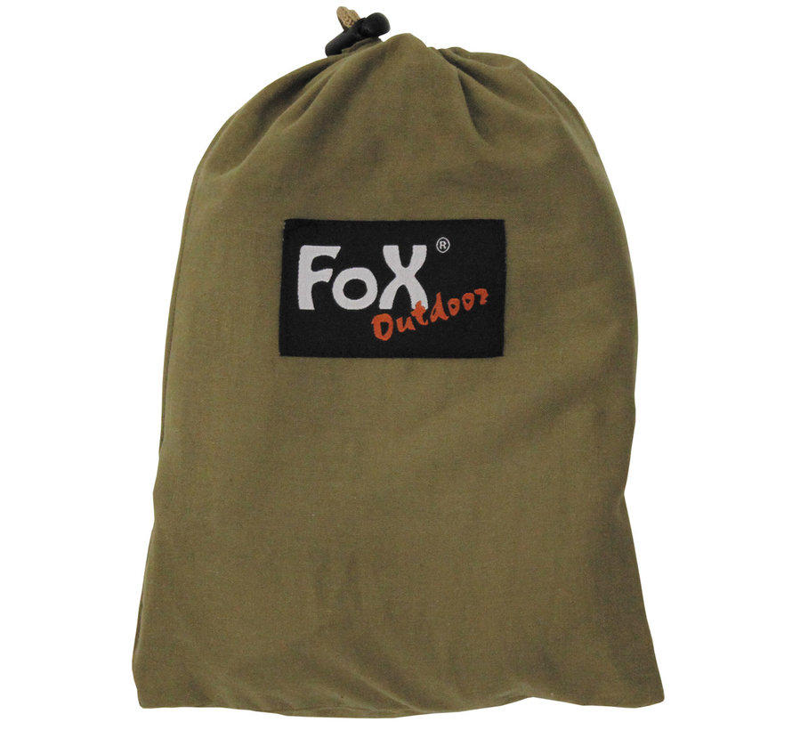 Fox Outdoor - Hüttenschlafsack -  "Lusen" -  coyote tan -  Baumwolle