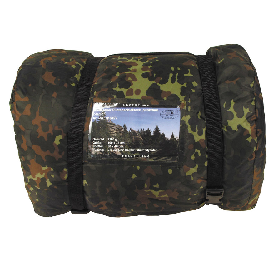 Israelische Piloten Schlafsack mit Fleckentarnung mit Druckknopfverschluss und Tragegriff