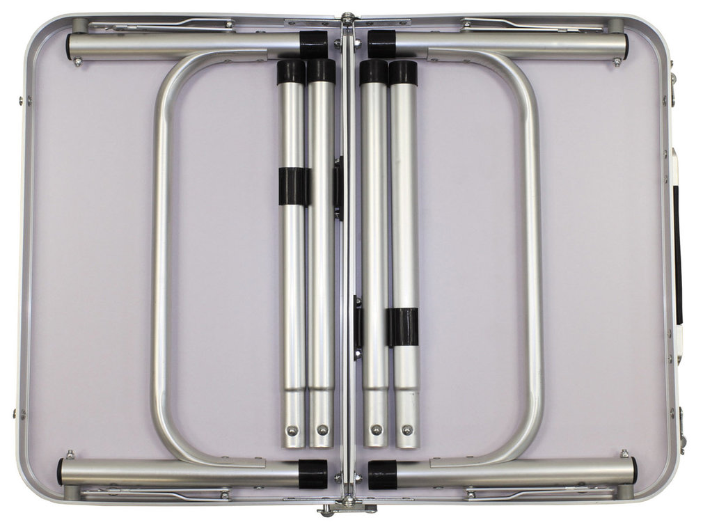 Fox Outdoor Zusammenklappbarer Outdoor-Camping-Tisch aus Aluminium mit Tragegriff.