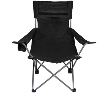 Fox Outdoor Fox Outdoor - Chaise pliante -  Deluxe -  noir -  dossier et accoudoir