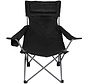 Fox Outdoor - Chaise pliante -  Deluxe -  noir -  dossier et accoudoir