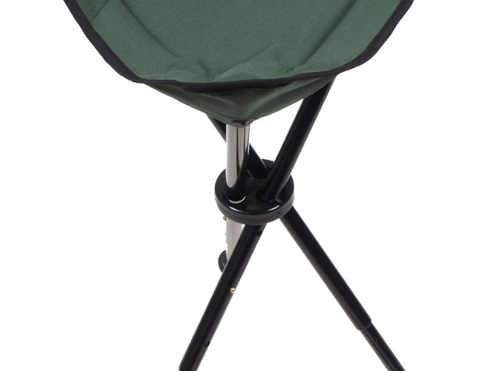 Fox Outdoor Armeegrüner Klapphocker mit stabilem Teleskopstativ