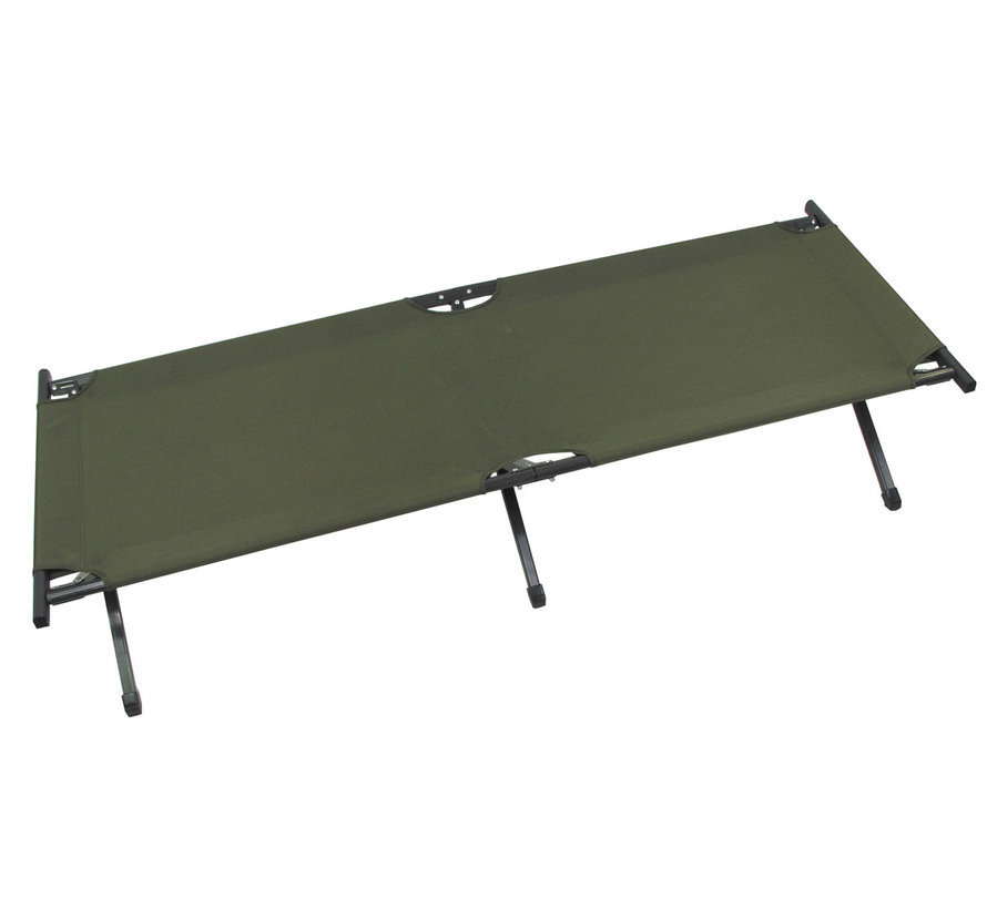 MFH - lit de camp portefeuille -  alu -  vert -  190 x 66 x 42 cm