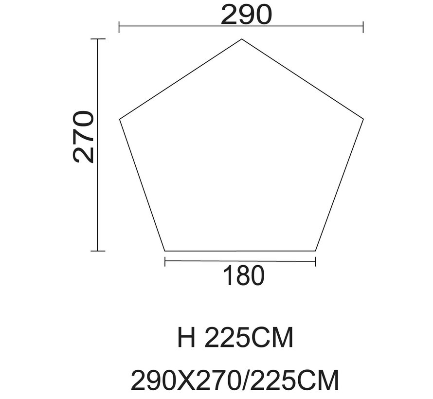 MFH - Tente indienne -  "Tipi" -  kaki -  mât central -  290x270x225 cm