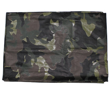 MFH MFH - Dekzeil  -  PE  -  Woodland camo  -  Metalen bevestigingsringen  -  ca. 200 x 300 cm