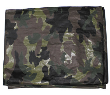 MFH MFH - Dekzeil  -  PE  -  Woodland camo  -  Metalen bevestigingsringen  -  ca. 300 x 400 cm